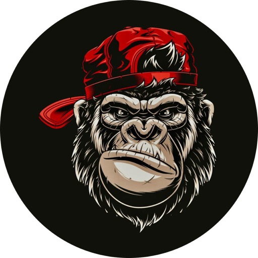 Логотип Gorilla: горилла в красной кепке
